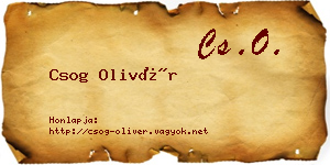 Csog Olivér névjegykártya